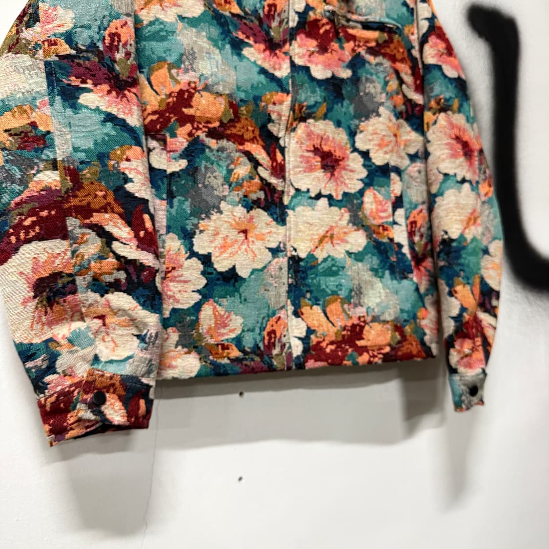 VTG 빈티지 플라워 자카드 패턴 집업 자켓 상품이미지4