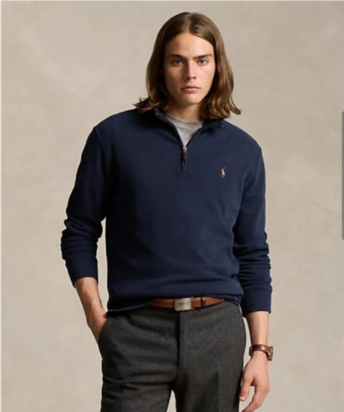 폴로 랄프로렌 남성 반집업 니트 새상품 L 상품이미지1