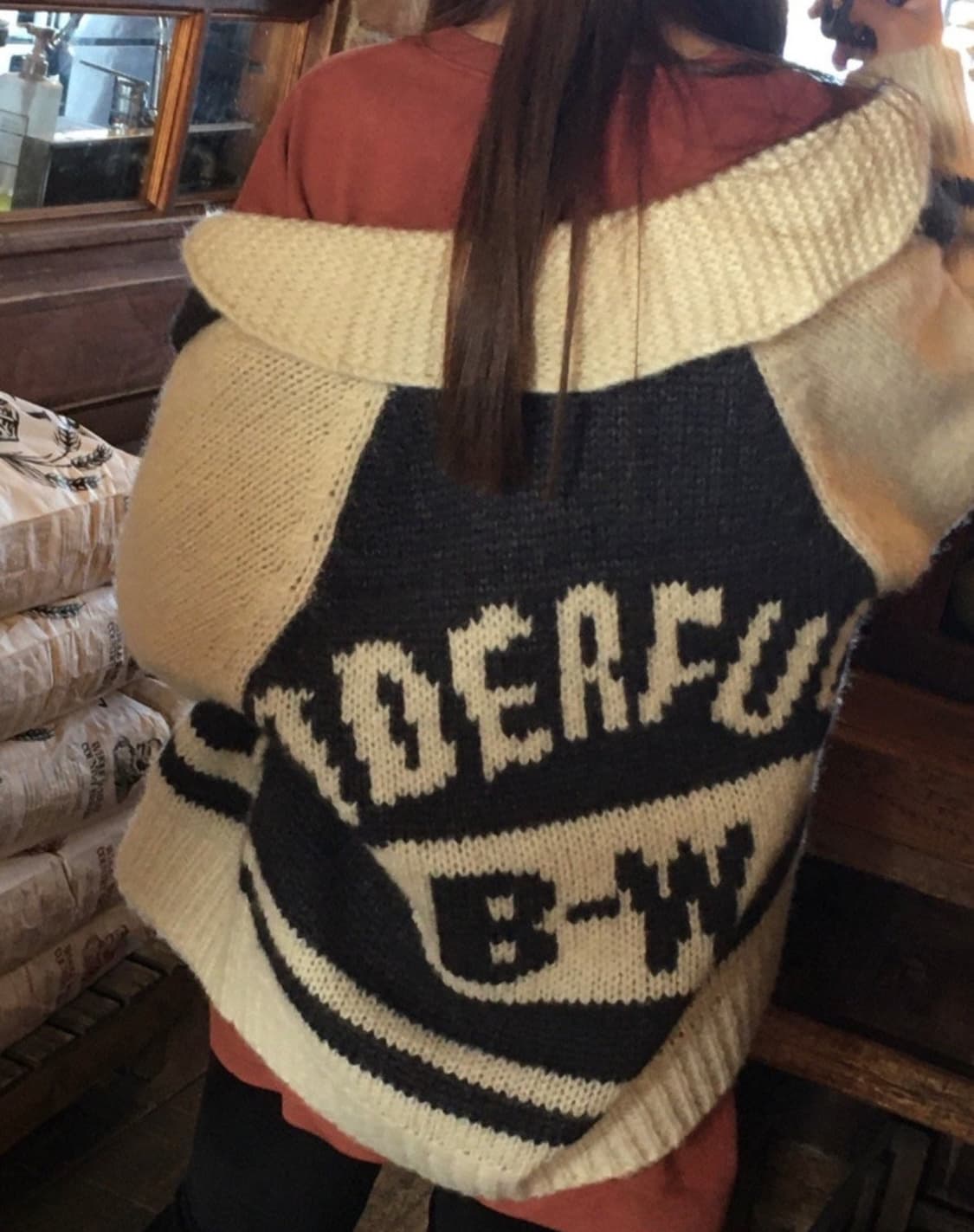 위아 소바 니트 집업 가디건 차콜 상품이미지3