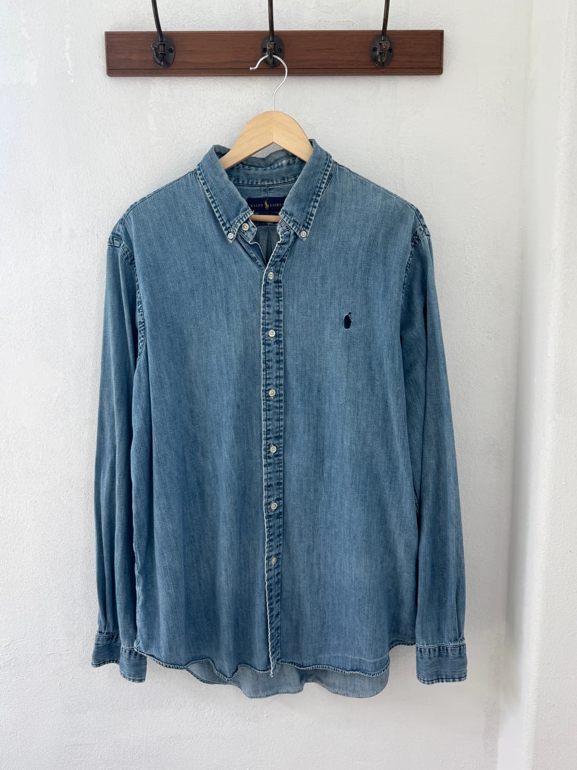 폴로 데님 샴브레이 셔츠 상품이미지2
