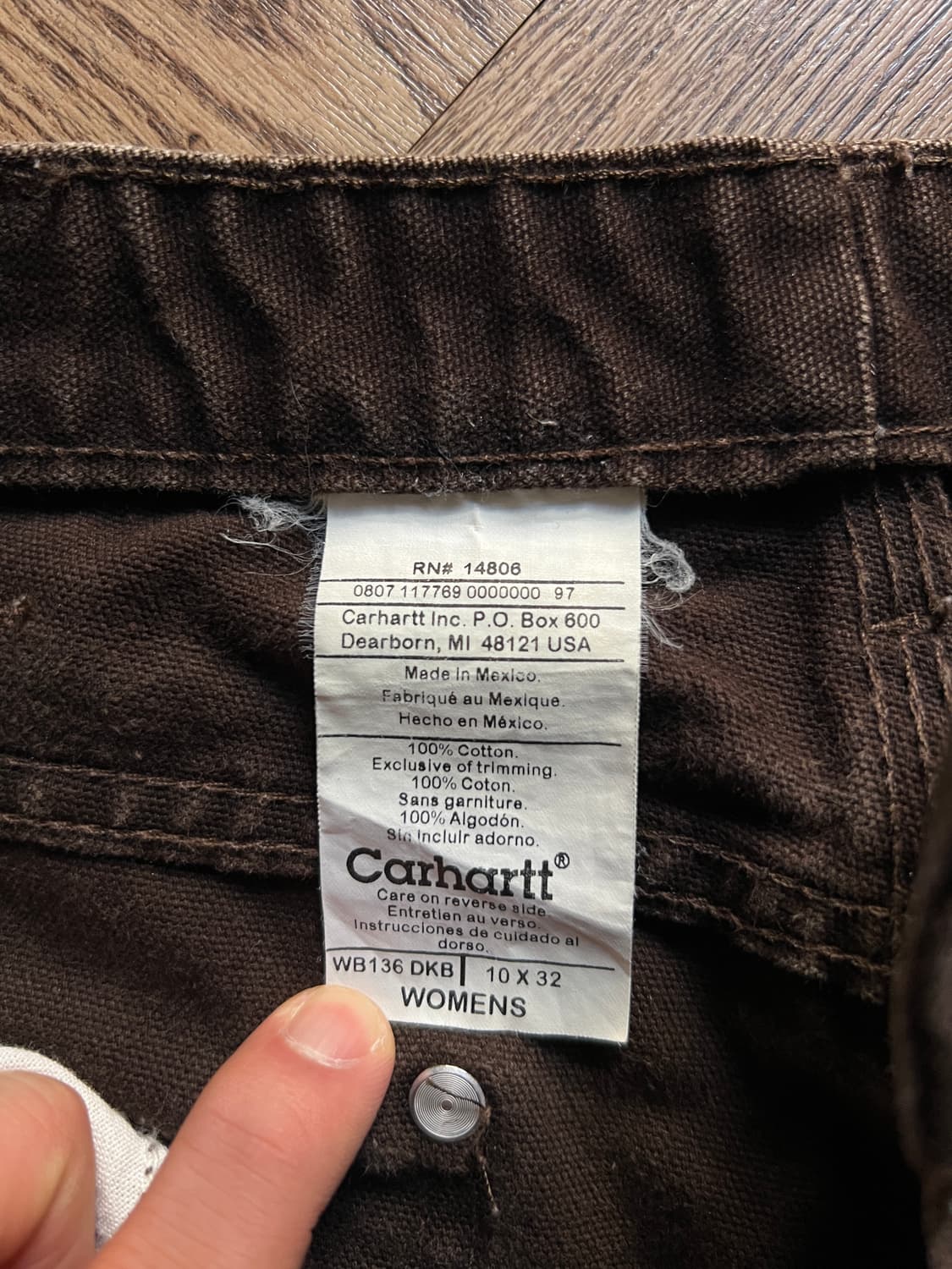 [30]칼하트 USA 빈티지 페인팅 다크브라운 더블니 워크 팬츠 상품이미지9