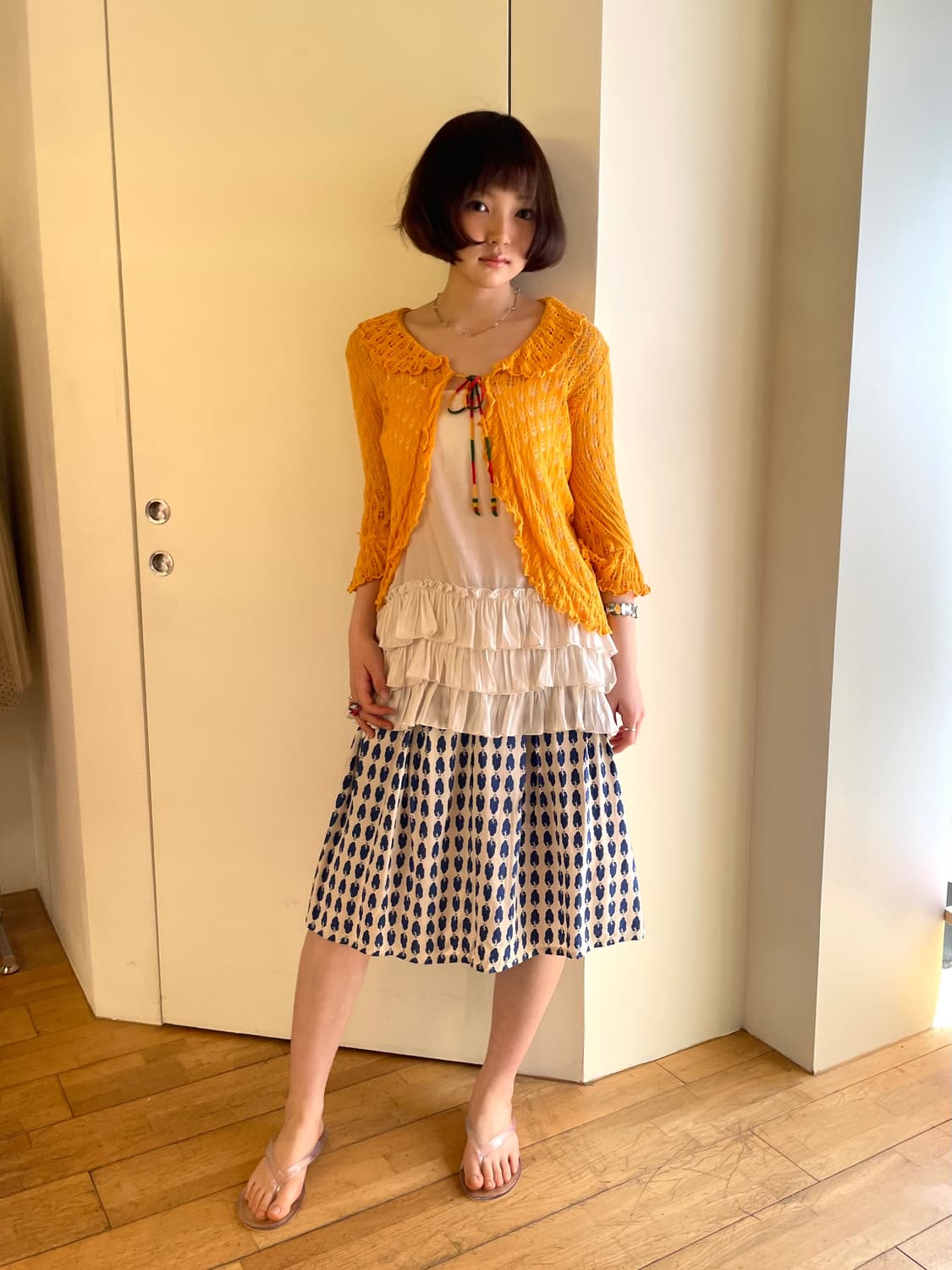 orange bolero cardigan 상품이미지3