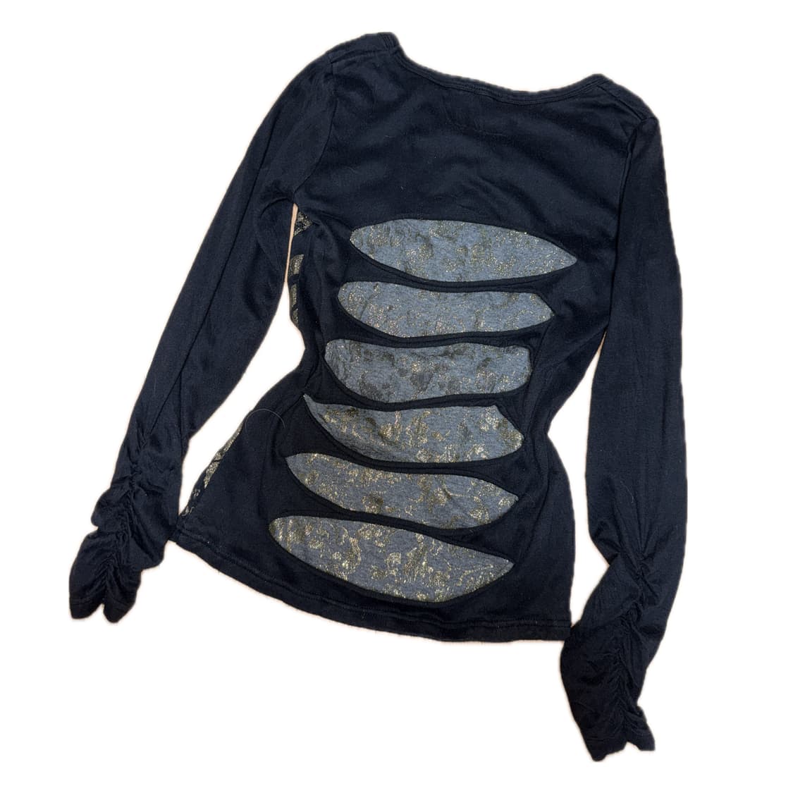 펑크 슬림핏 해골 롱슬리브 상품이미지2