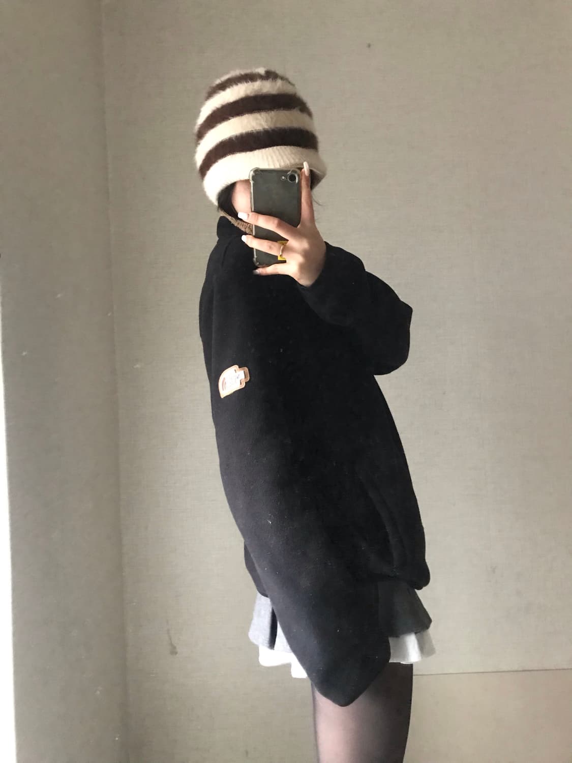 노페 블랙 후리스 상품이미지3