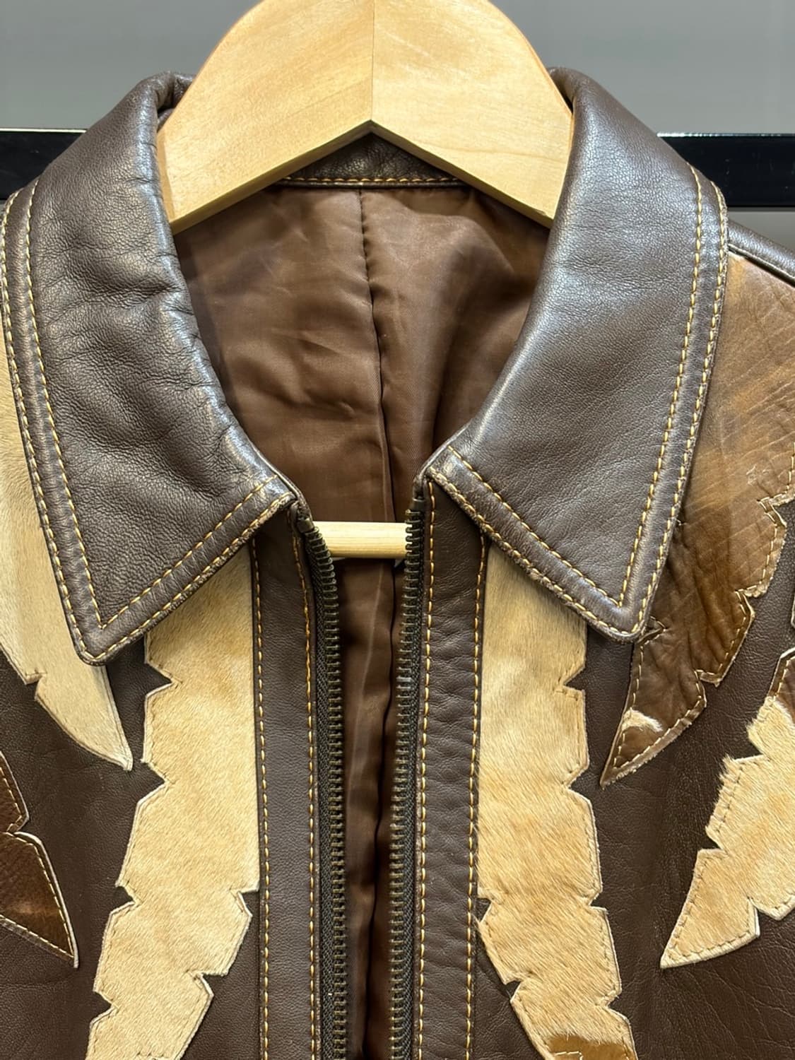 (66) 빈티지 여성 송치 디테일 양가죽 웨스턴 자켓 12.9  상품이미지6