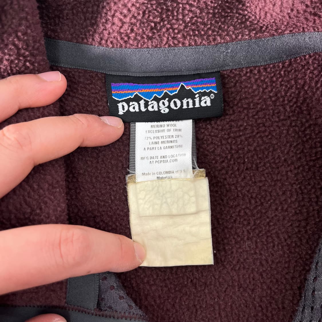 100 파타고니아 버건디 플리스 자켓 상품이미지3