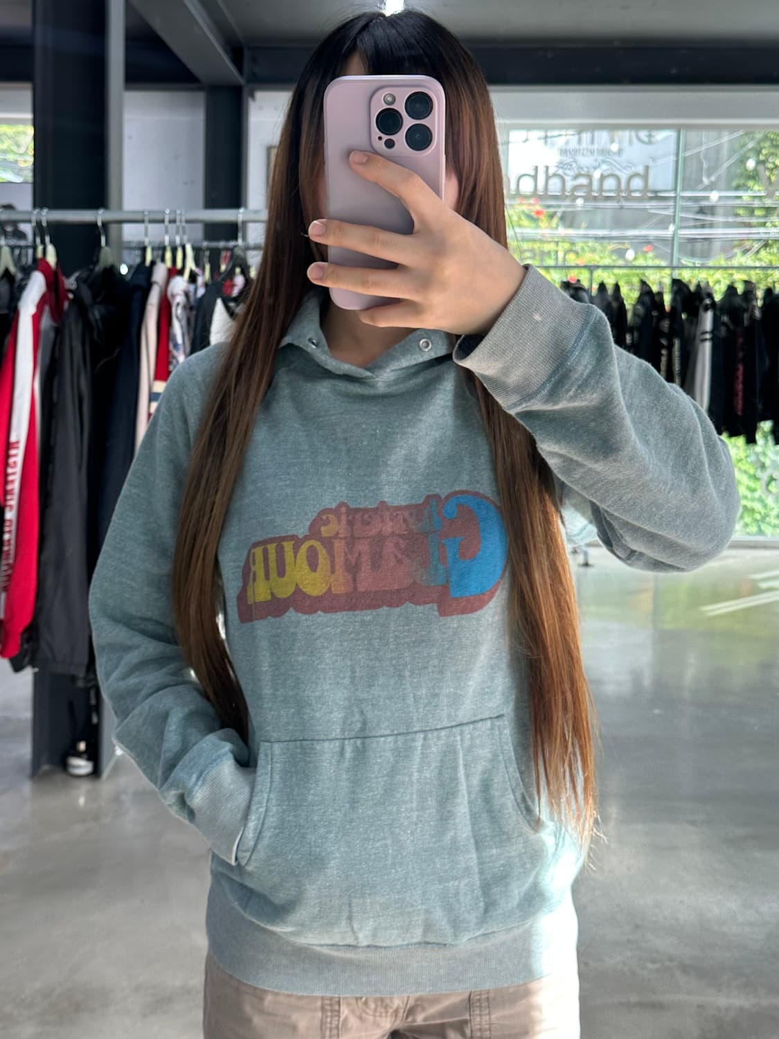 히스테릭글래머 90s 스펠아웃 후드티셔츠 상품이미지1