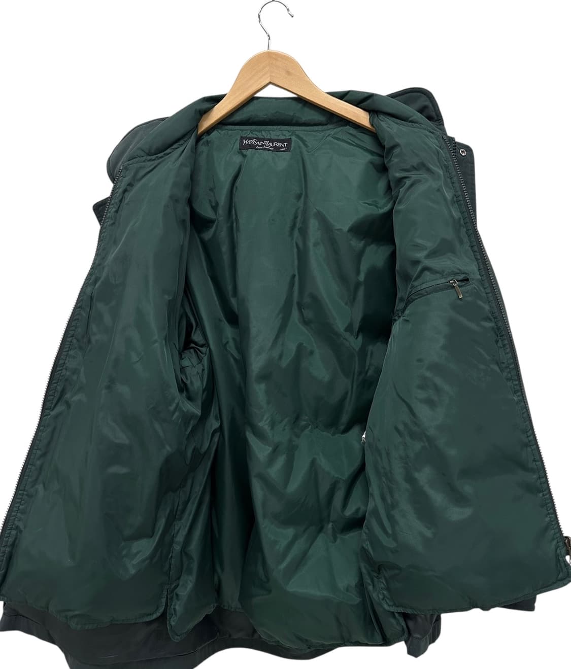90s YSL 생로랑 구스다운 패딩 다크그린 (L~XL) 상품이미지9