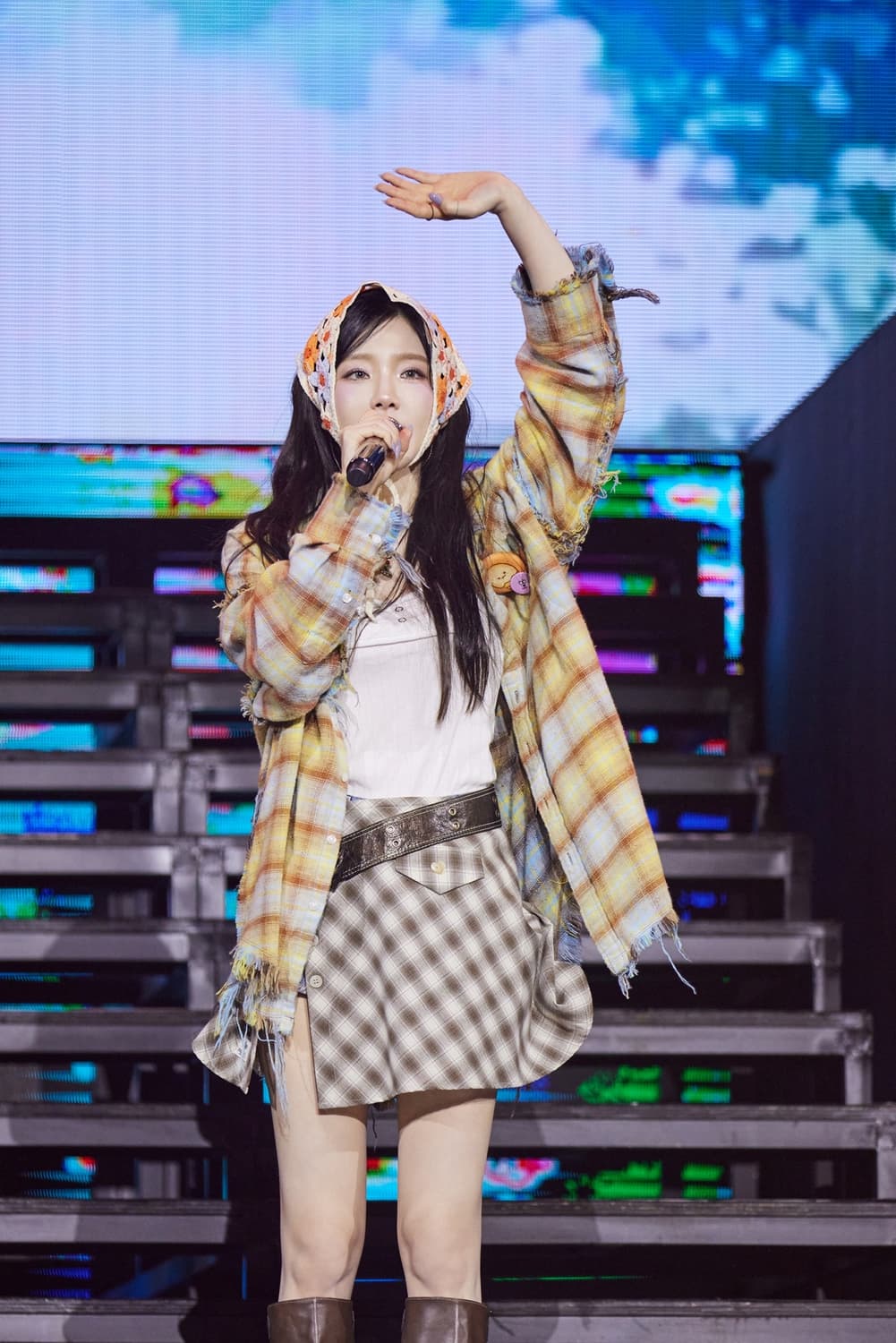 R13 라이트블루 옐로 쉬레드 셔츠 25SS 상품이미지1