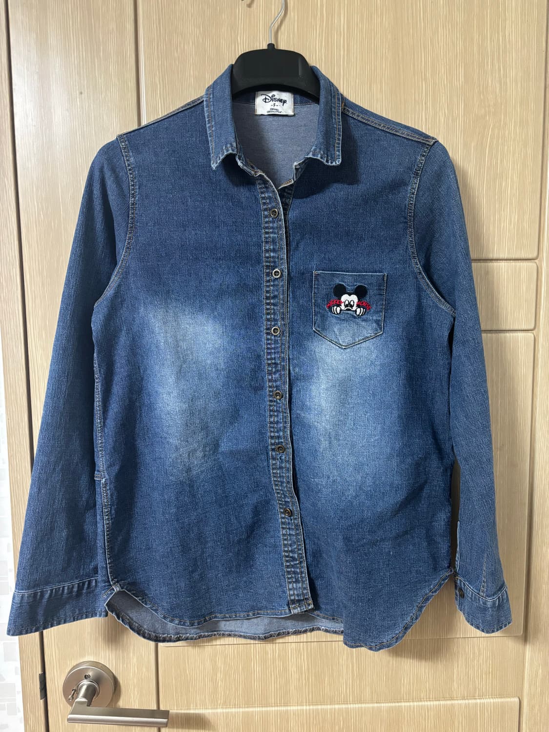 빈티지 디즈니 미키마우스 데님 셔츠 남방 상품이미지1