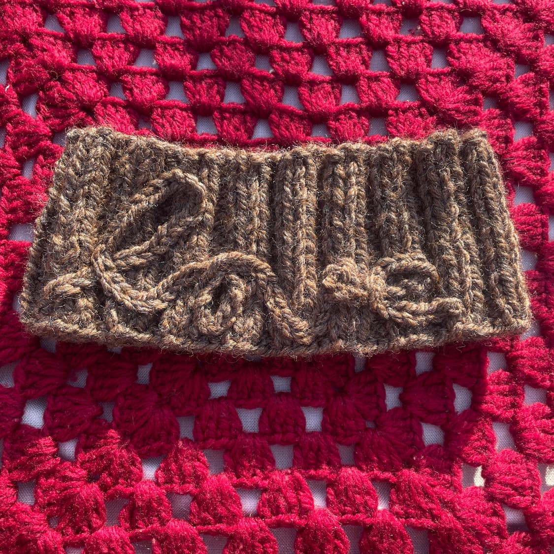 핸드메이드 니트 LOVE 헤어밴드 상품이미지1