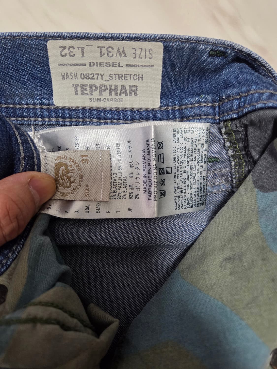 디젤 테파 오일워싱 데님팬츠 상품이미지7