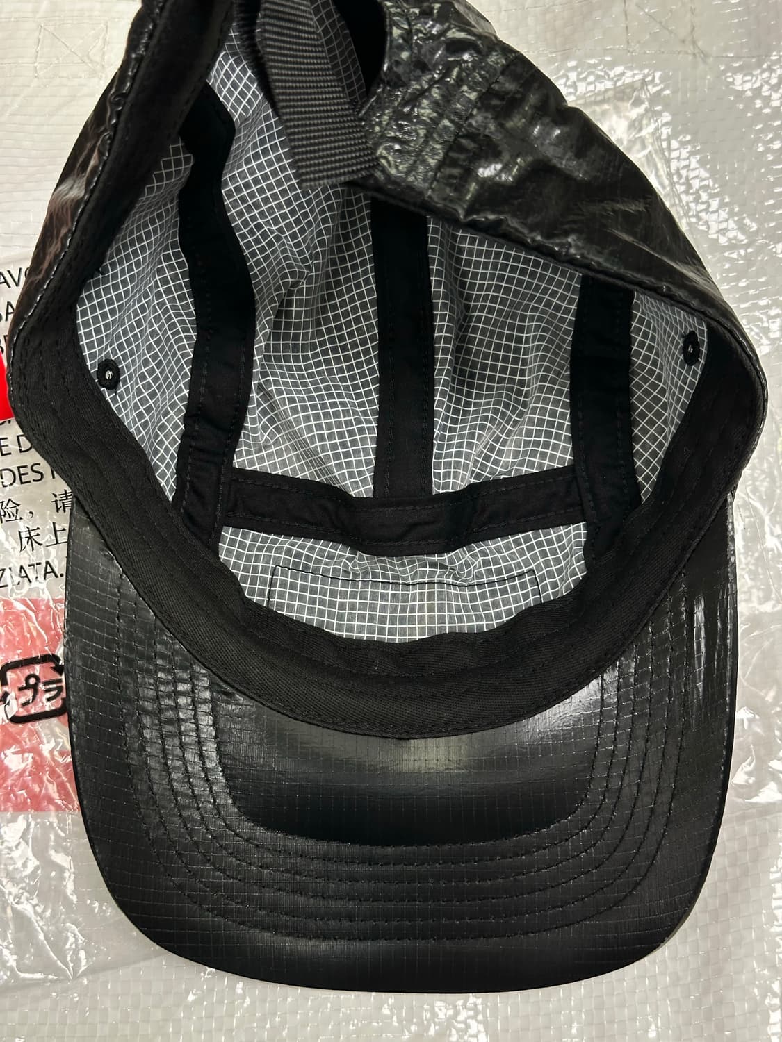 슈프림 글로스 립스탑 캠프캡 블랙  상품이미지5