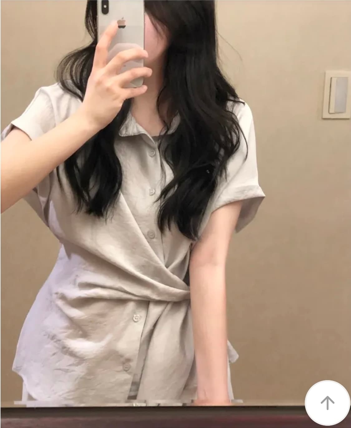 [새상품] 세컨드플레이스 랩 반팔 블라우스 상품이미지2