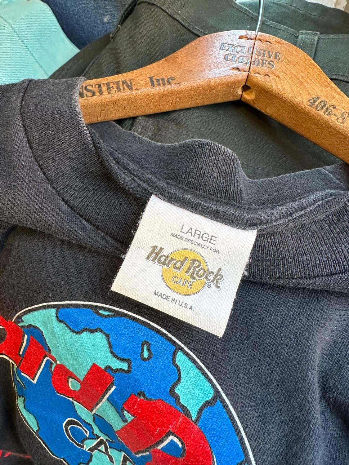 90s 하드락카페 페이드 프린팅 티셔츠 made in usa 상품이미지6