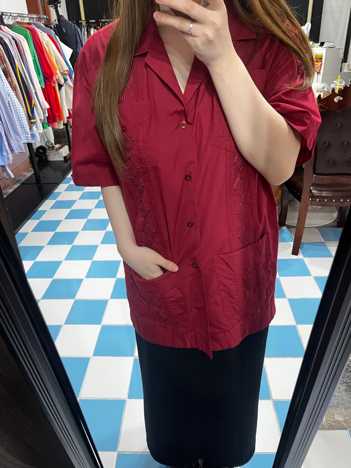 Guayabera shirts (쿠바 셔츠) m 상품이미지3