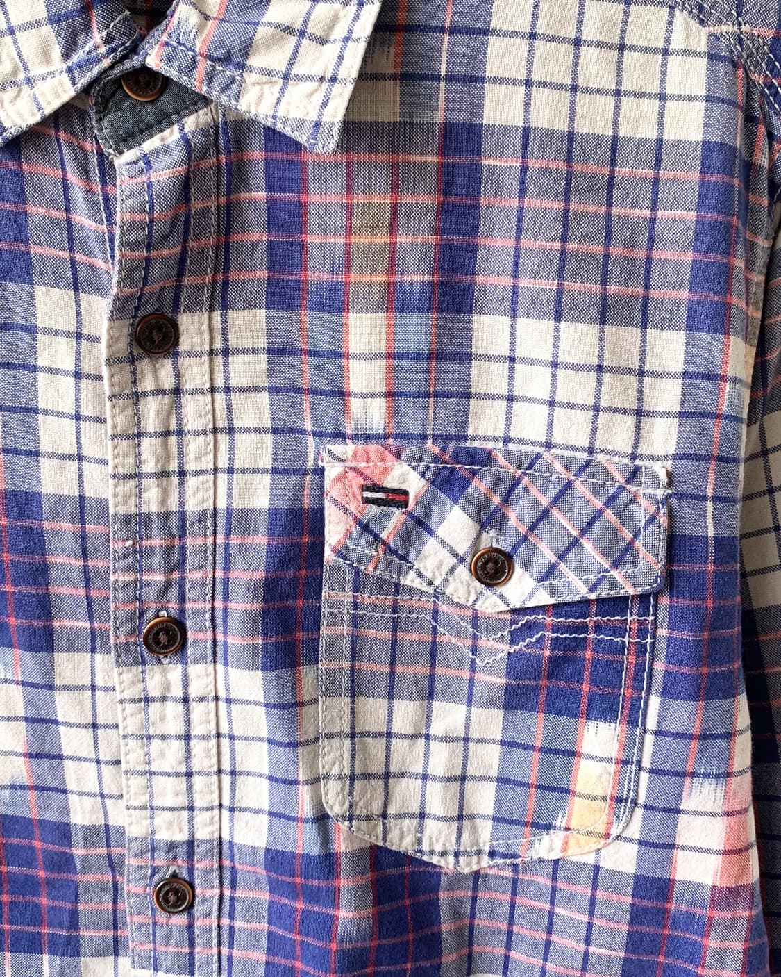 [TOMMY HILFIGER] blue plaid cotton shirt 상품이미지7