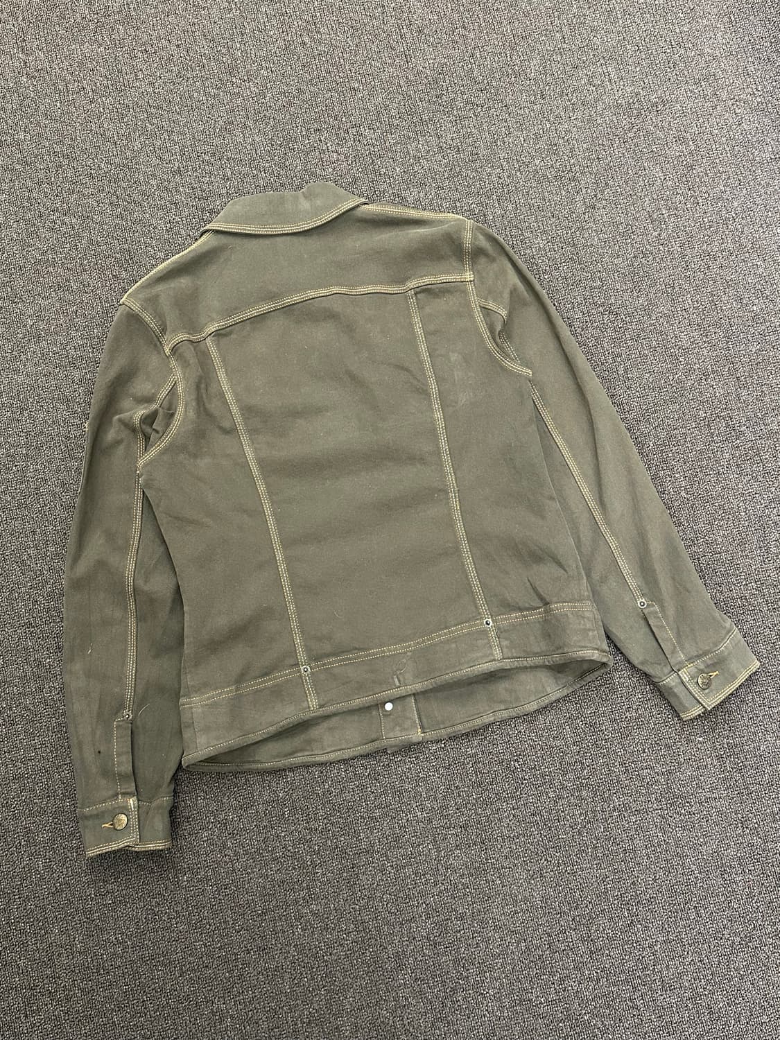 15)마리나 스포츠 빈티지 여성 올리브 스티치 데님 자켓 상품이미지6