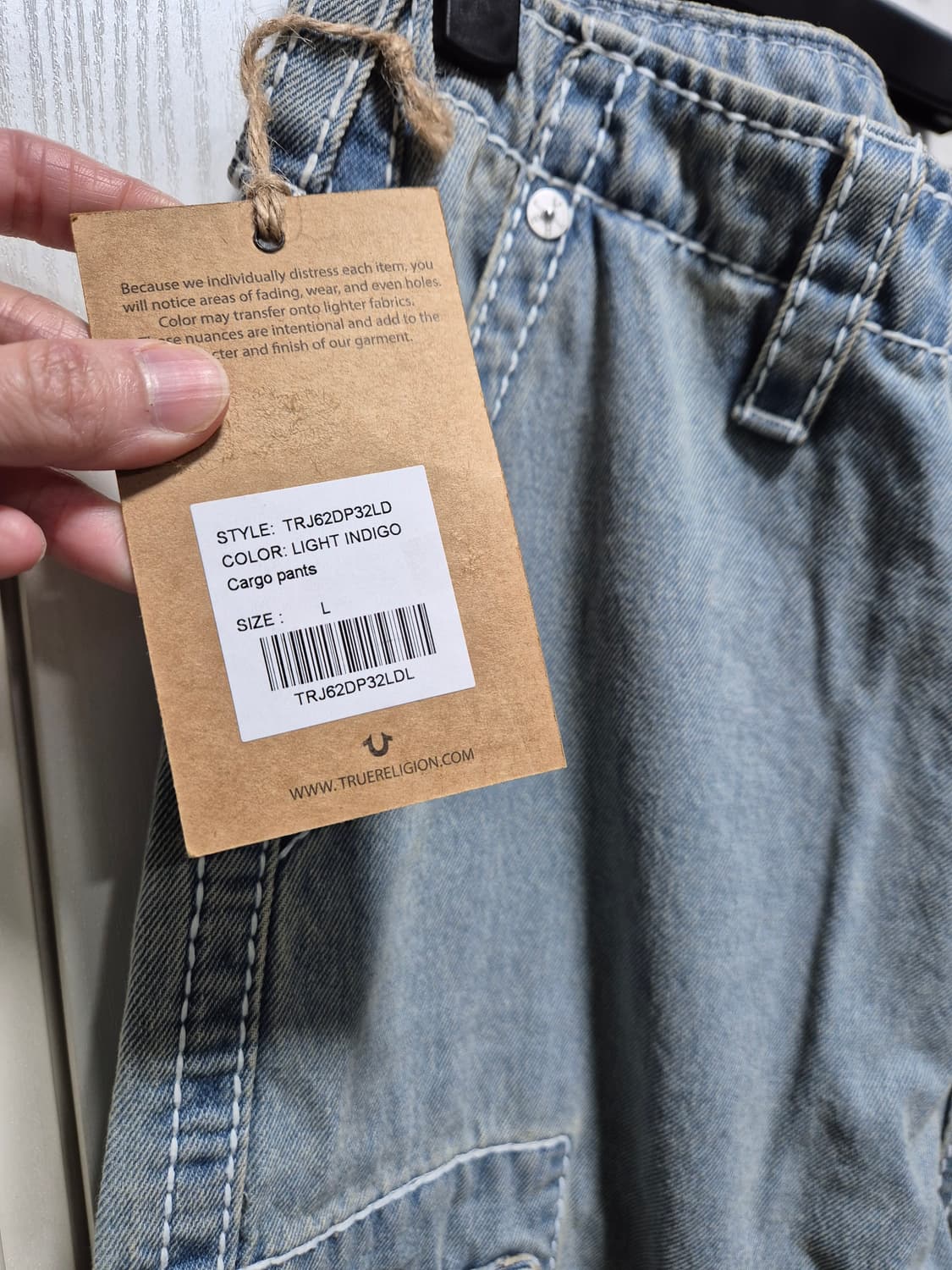 (타임세일)(새상품)트루릴리젼 카고 데님 팬츠L 상품이미지3