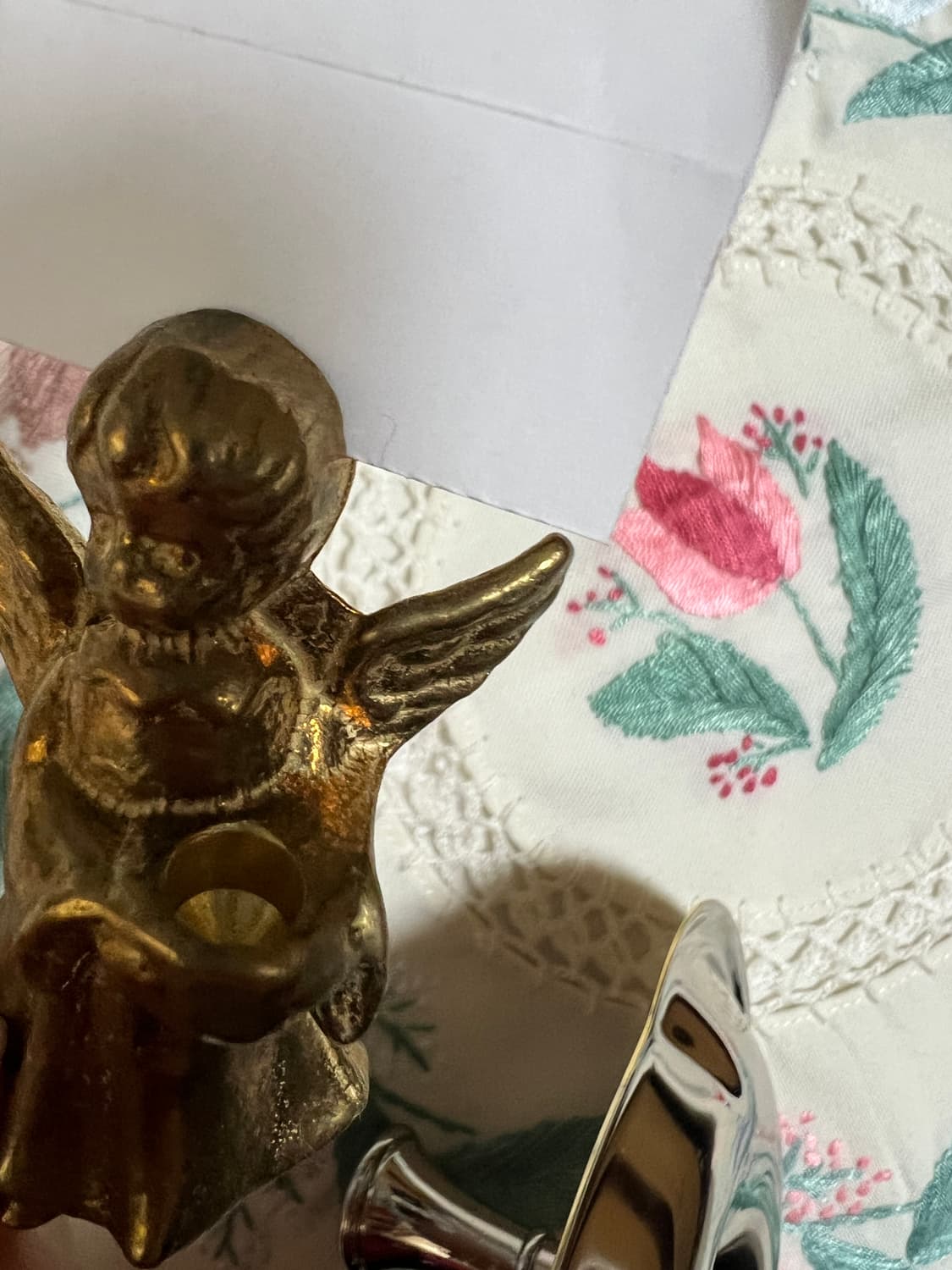 프랑스자수 쿠션커버, 은도금 미니촛대, 천사촛대 상품이미지7