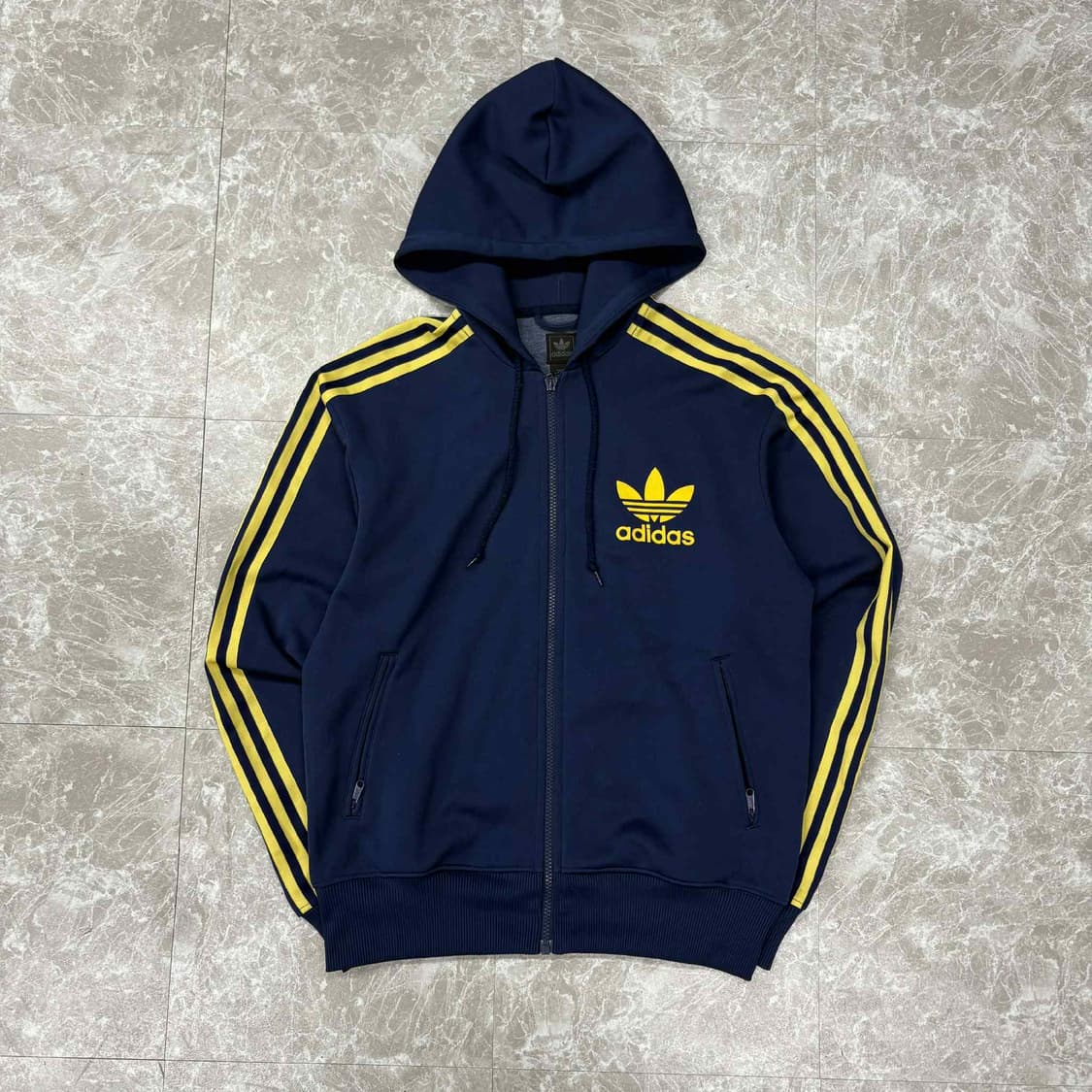 아디다스 네이비 빅유로파 후드 플락 트랙탑 희귀져지(100) 상품이미지2