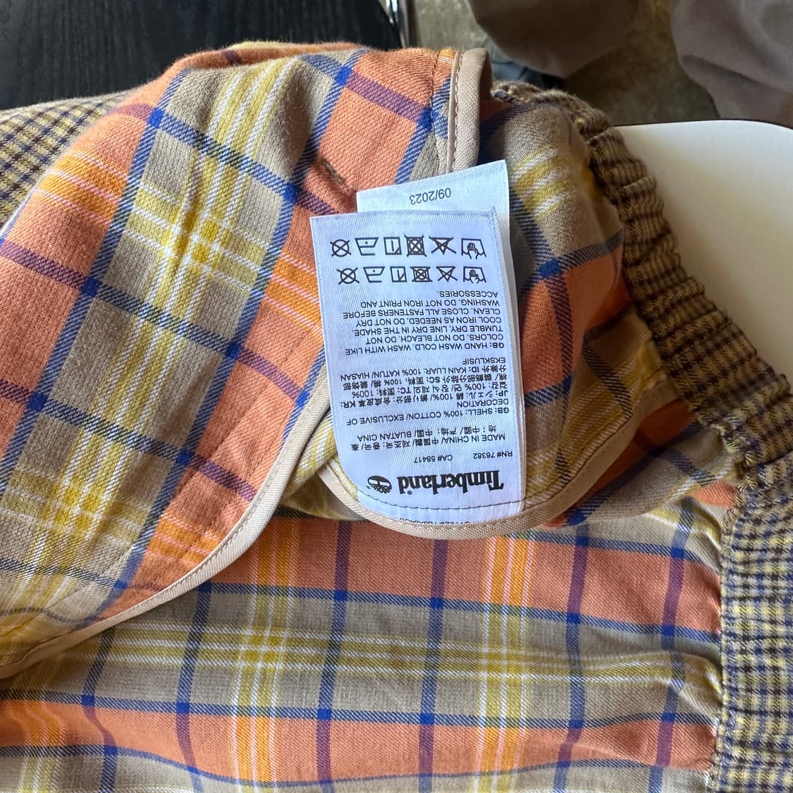 팀버랜드 체크 해링턴 자켓 블루종 상품이미지6