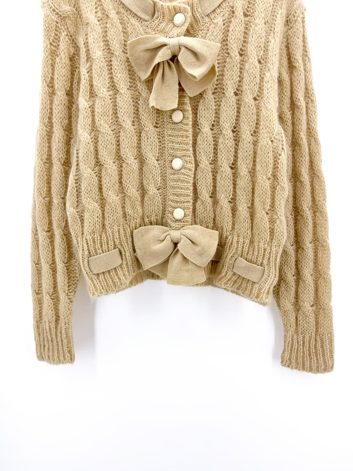 빈티지 리본 울 블렌드 가디건 상품이미지6