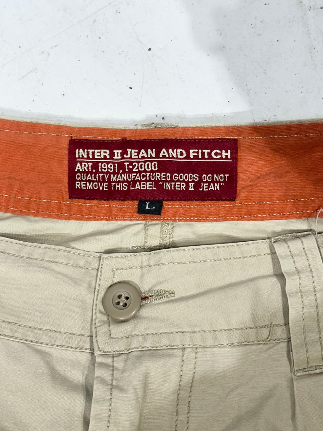 빈티지 베이지 유틸리티 멀티 포켓 와이드 카고 팬츠 L 상품이미지7