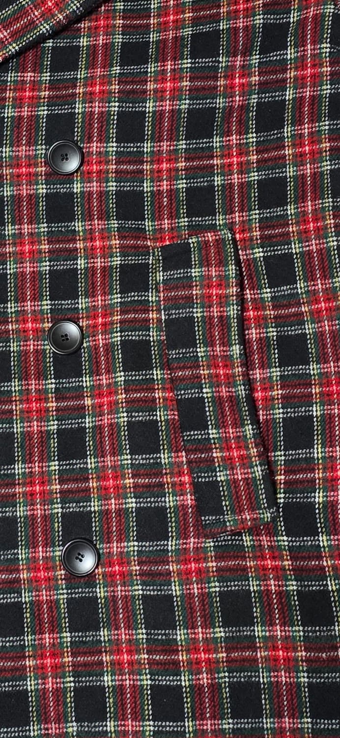 GRAFFITI 체크 롱 코트 M 상품이미지7