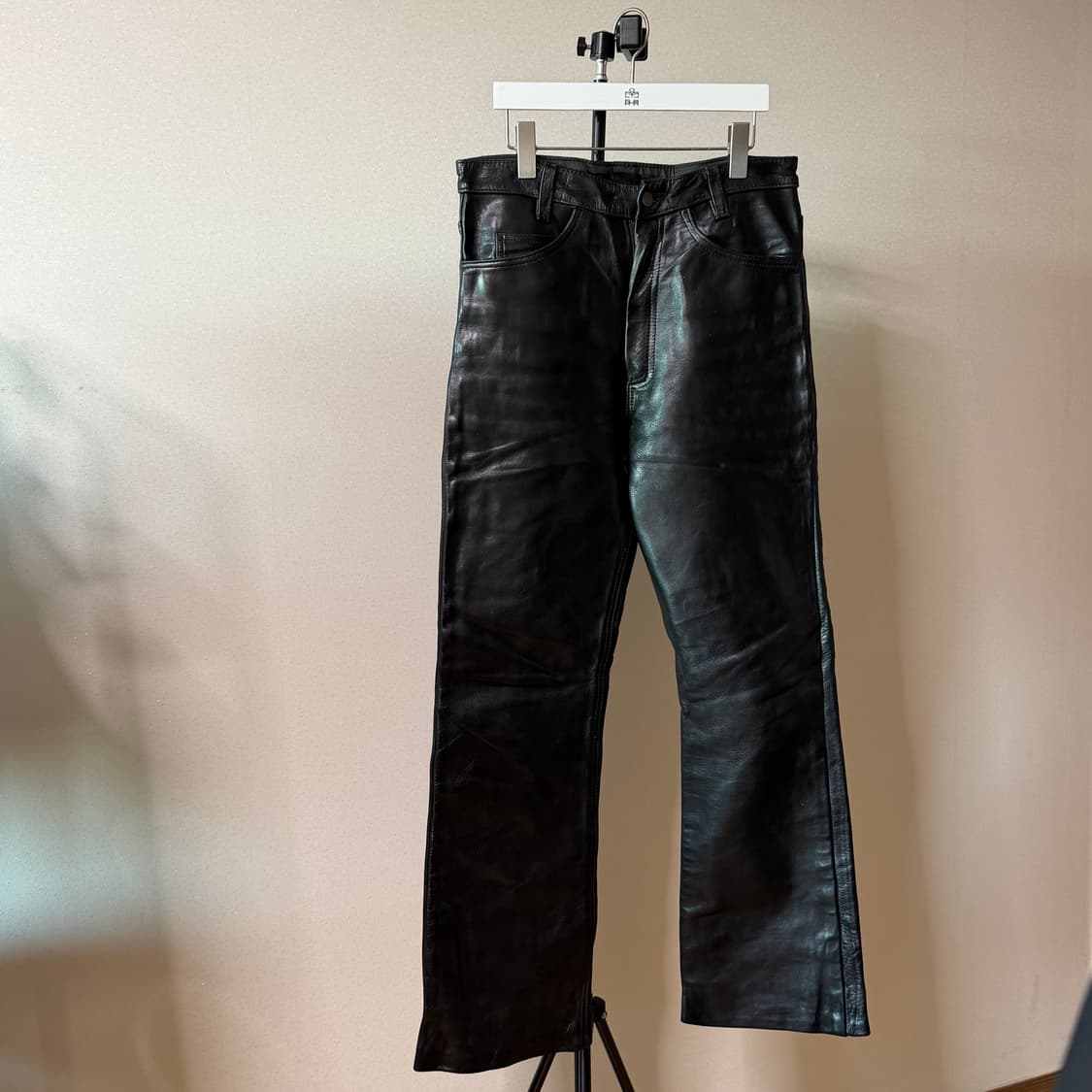 90s 밴슨 카우하이드 레더 팬츠 상품이미지1