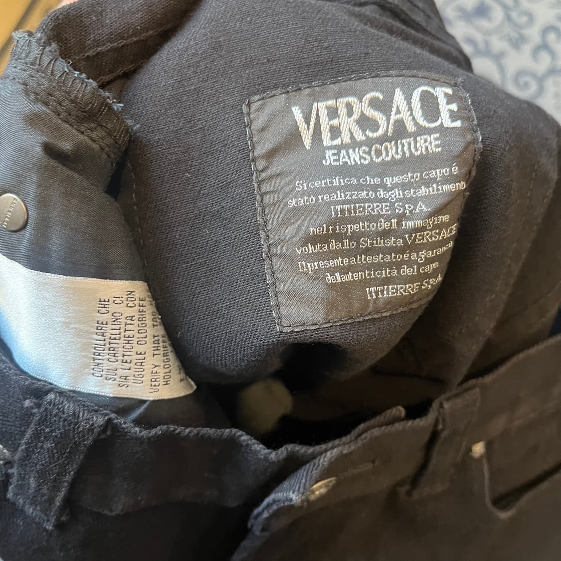 34 베르사체 진스 꾸뛰르 빈티지 블랙 데님 팬츠/W2447 상품이미지7