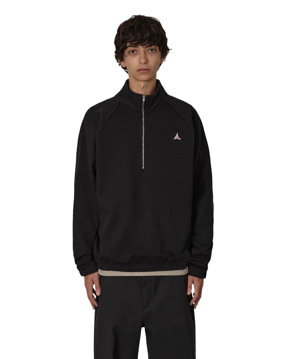 [M,L,XL]로아 하이킹 25fw Logo 490gsm 하프집업/블랙 상품이미지1