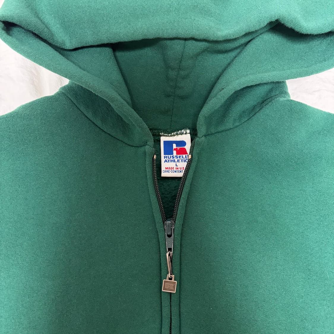 90's 러셀 og 후드집업 그린 usa 상품이미지3