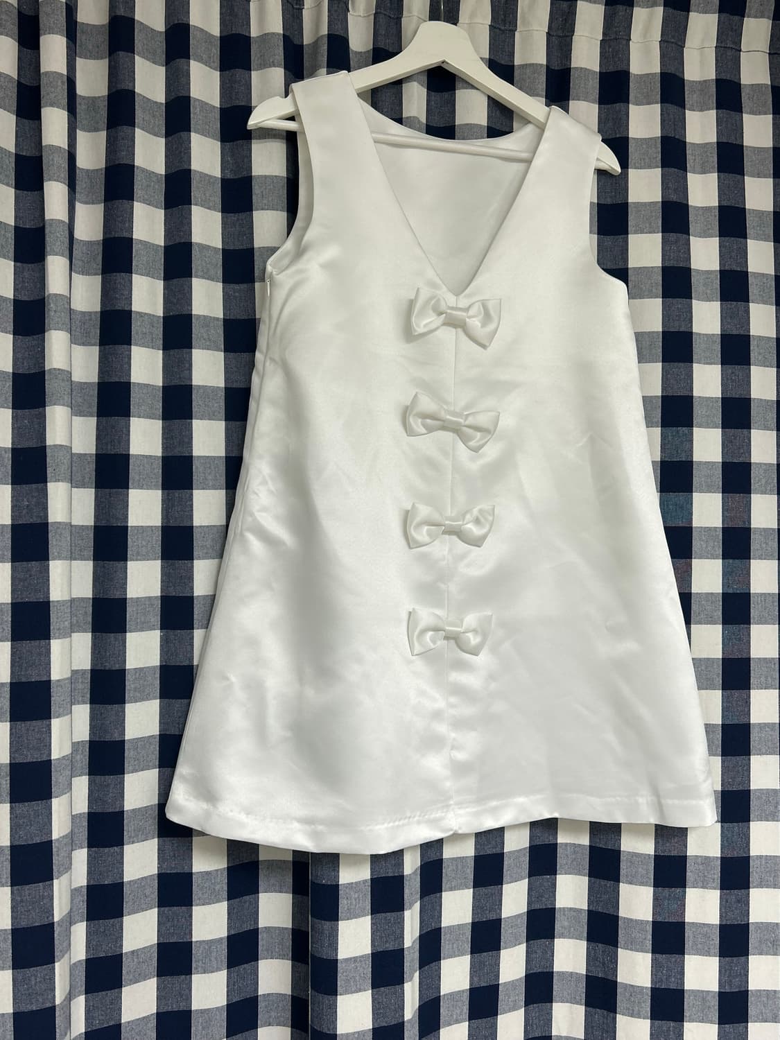 가니송 보우샤워 미니드레스 상품이미지1