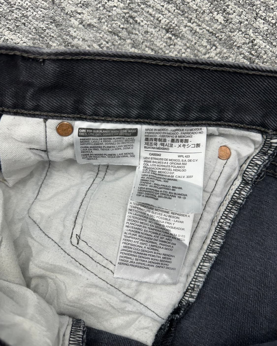 (허단46)00'S 리바이스 501 워싱블랙-M1922 상품이미지5