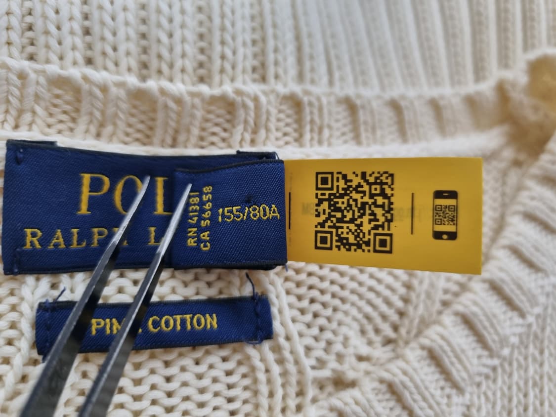 여성 QR인증 폴로 피마 코튼 아이보리 긴팔 케이블 꽈배기 니트 스웨터 상품이미지9