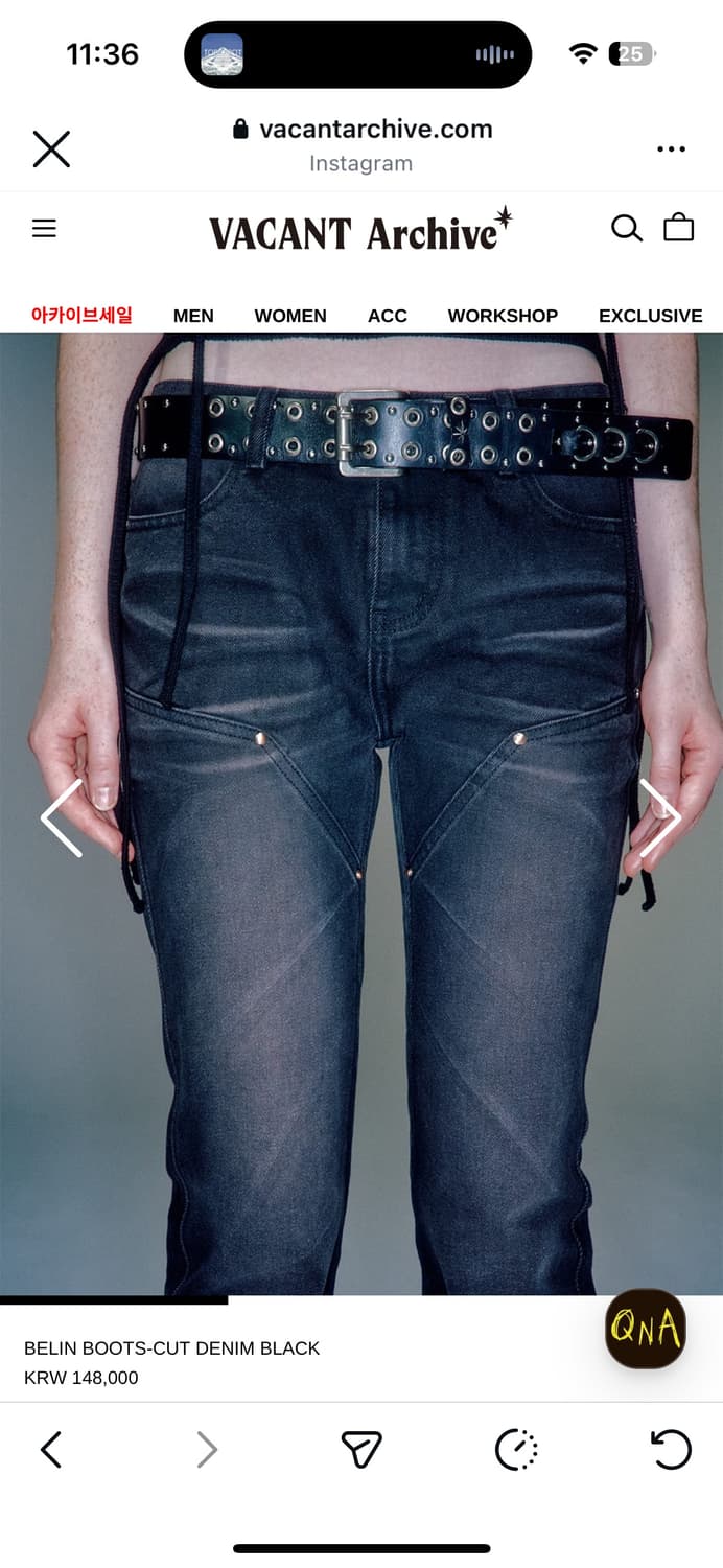 새상품) 베이컨트 아카이브 벨린 부츠컷 m 상품이미지6