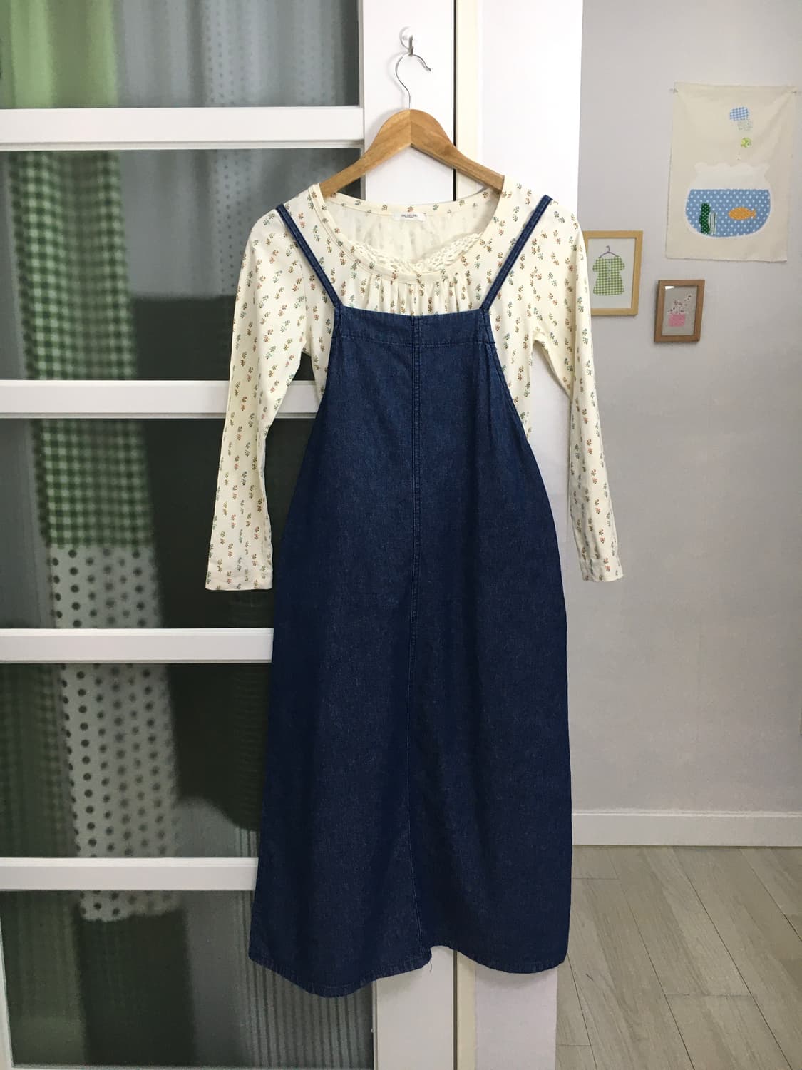 데님 롱 원피스 상품이미지1