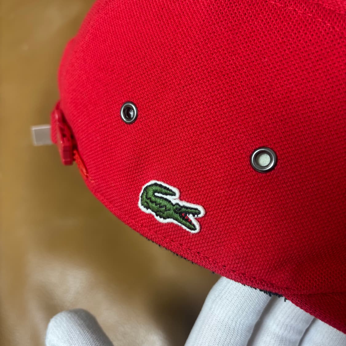 슈프림 라코스테 캠프캡 모자 워시드 레드 상품이미지6