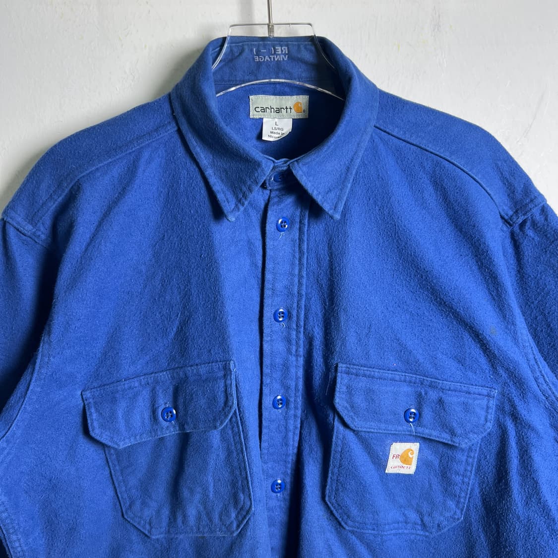 Carhartt 칼하트 블루 워크 반팔 셔츠 L 상품이미지5