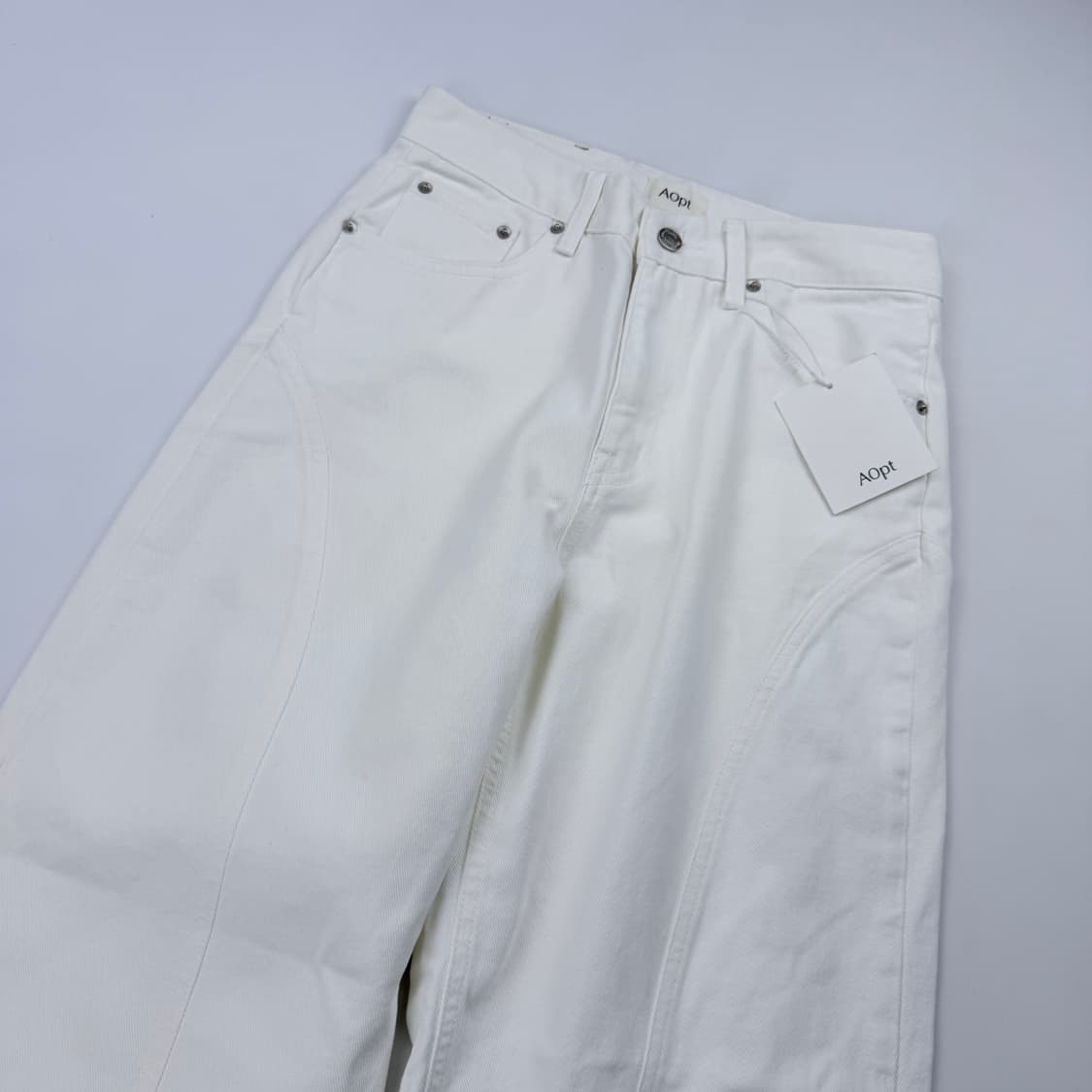 Aopt 아옵트 화이트 데님팬츠 상품이미지2