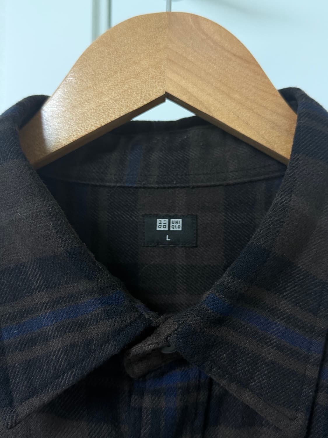 유니클로 체크셔츠 L 상품이미지3