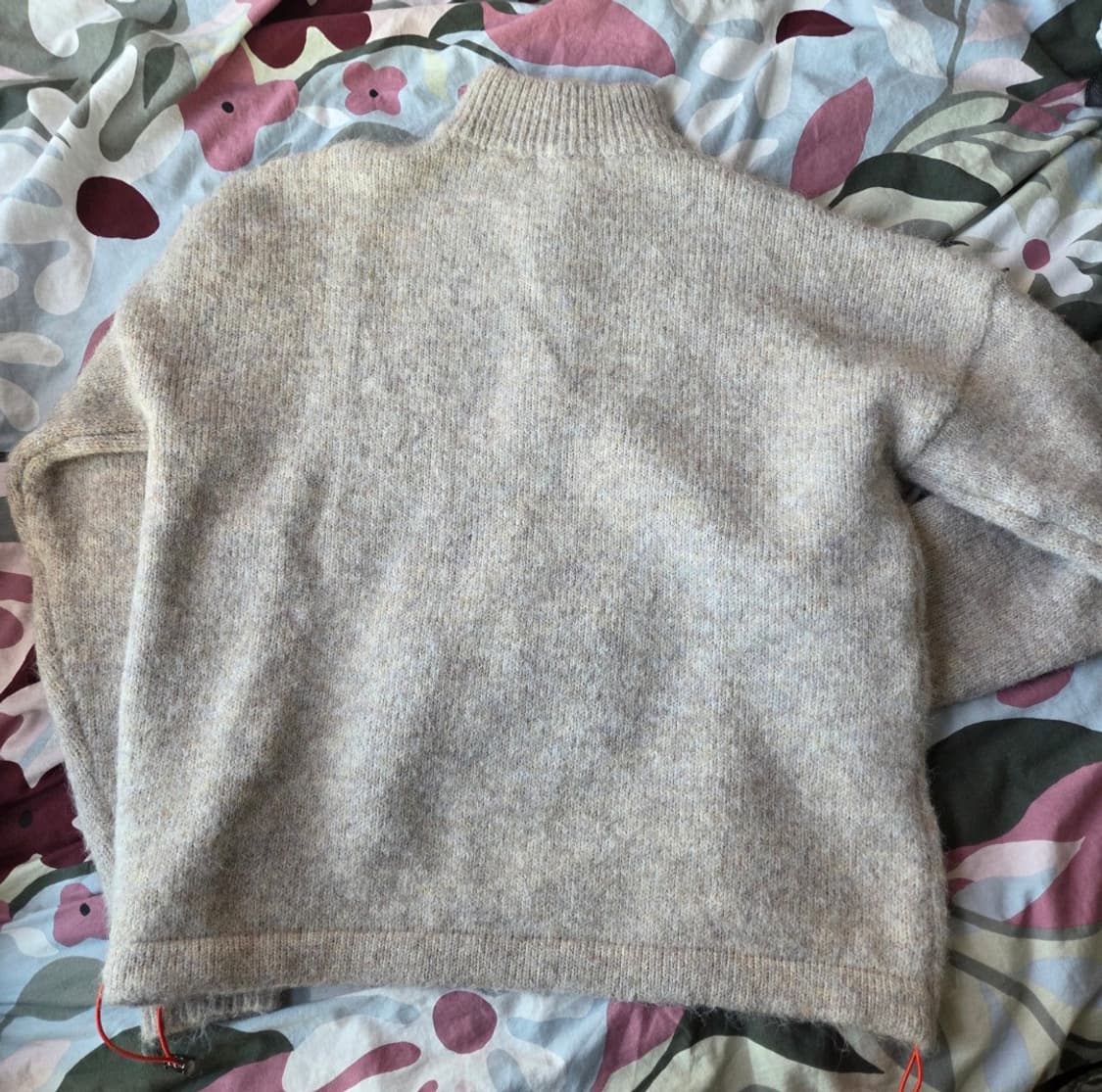 칙스 부클 반목 니트 오트밀 상품이미지4