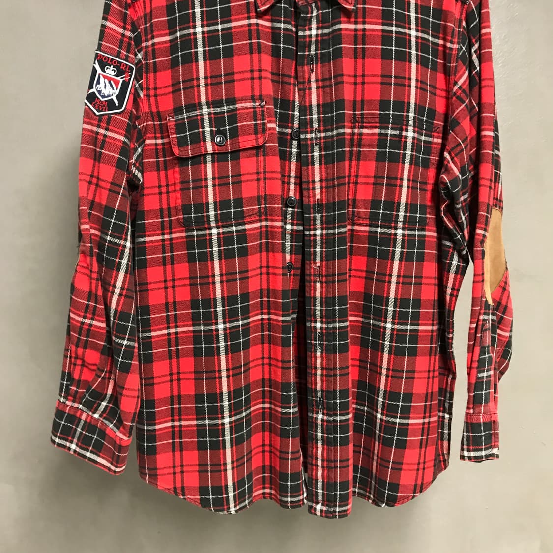 폴로 랄프로렌 체크 셔츠 레드 L 상품이미지3