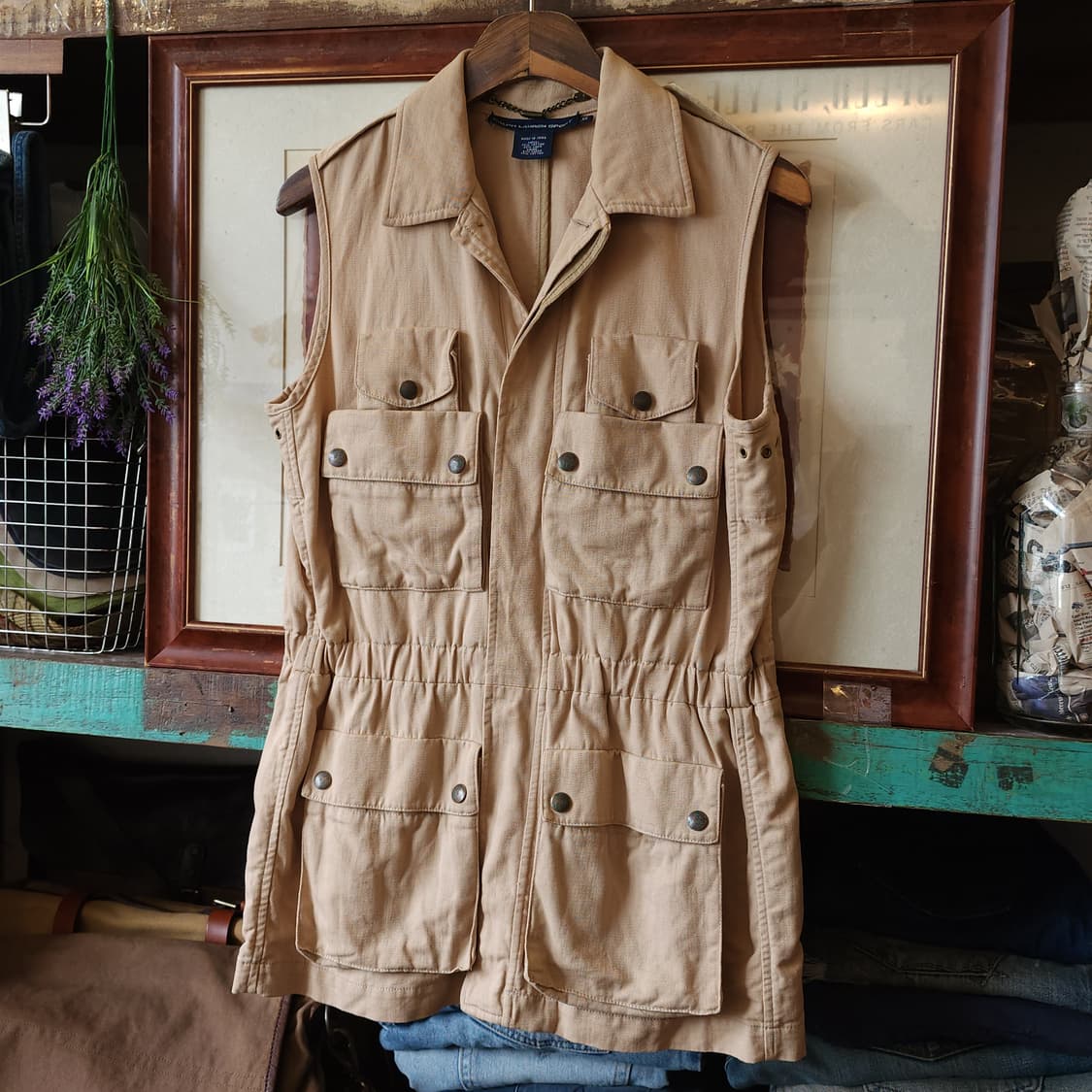 00년대 폴로 랄프로렌 여성용 사파리 코튼 베스트 XS 상품이미지2