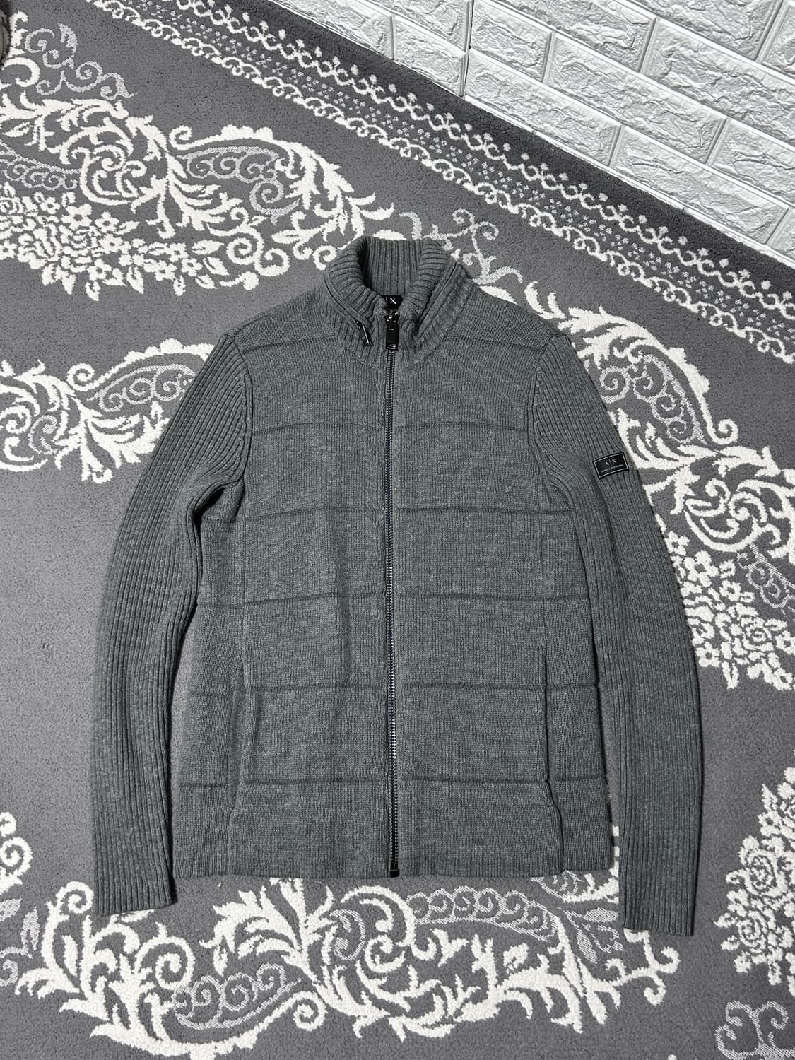 아르마니 익스체인지 후디드 니트 집업 상품이미지3