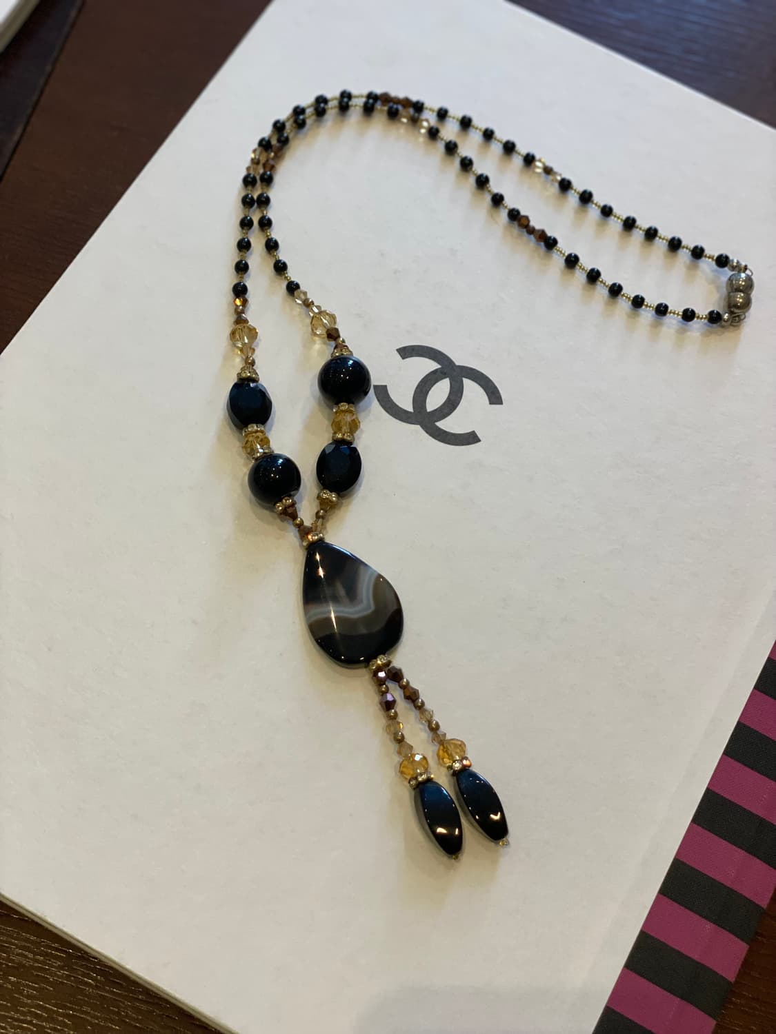 일본 수입 빈티지 아케이드 원석 목걸이 상품이미지3