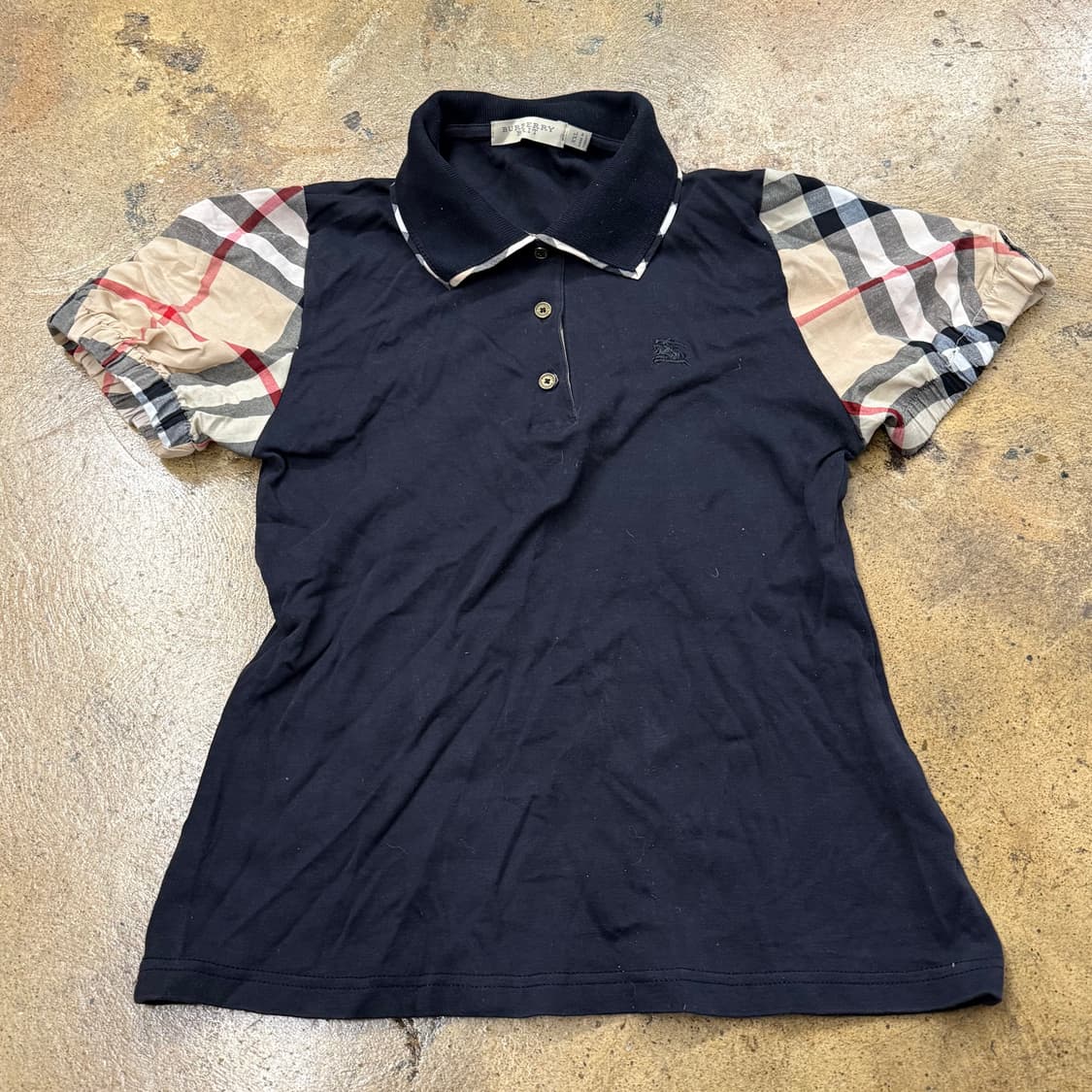 [정품/XXL] 버버리 블랙 체크 반팔 폴로 티셔츠 b17 상품이미지2