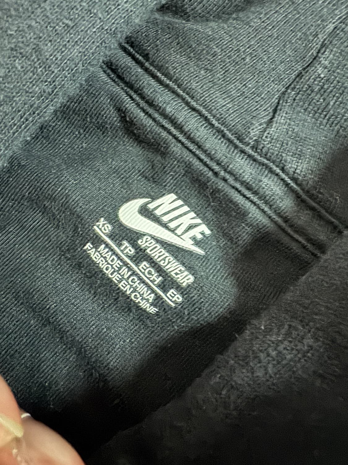 여성 나이키 스포츠웨어 스우시 후드티 xs 블랙 상품이미지3