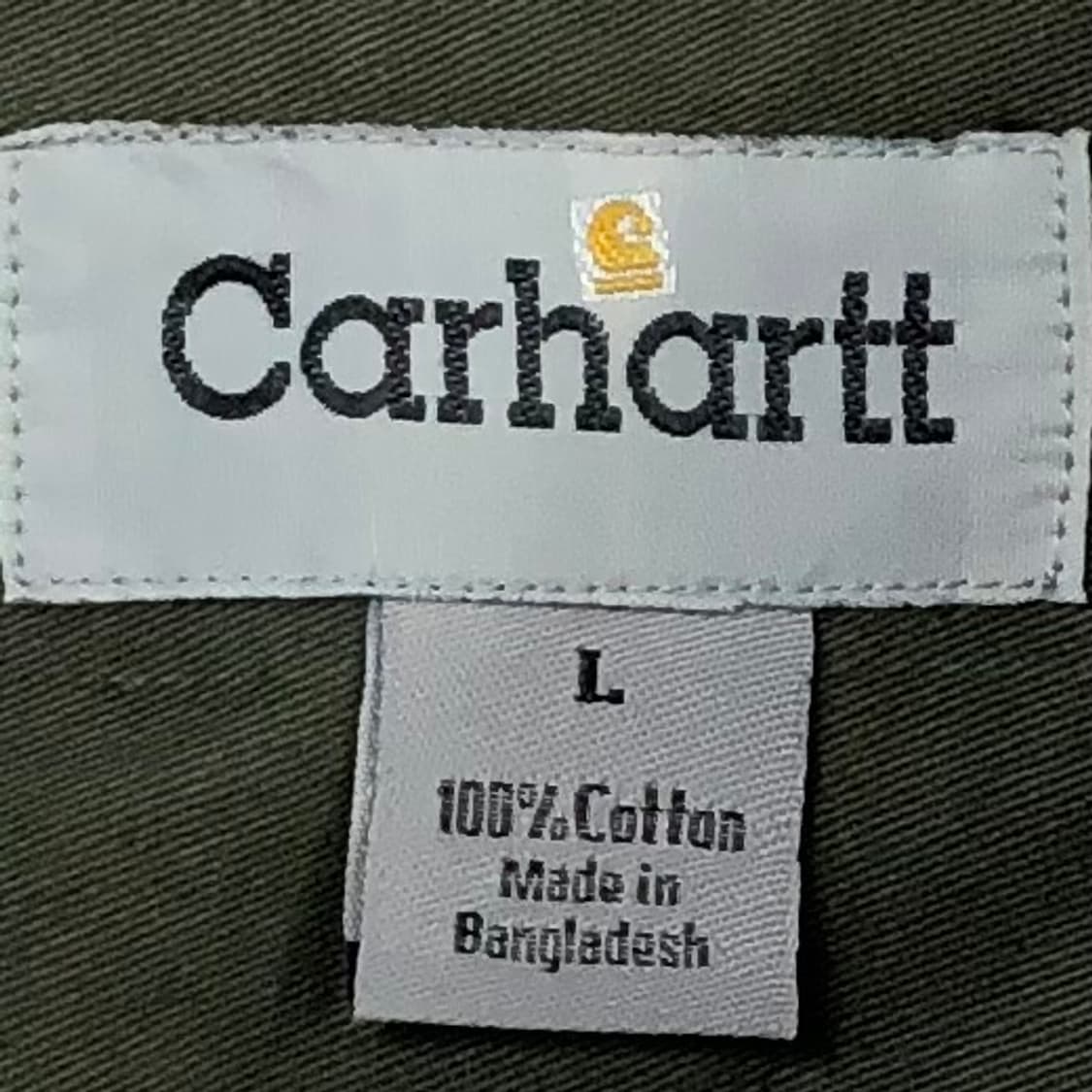 XL 칼하트 헤비 카키 워크 셔츠 상품이미지3